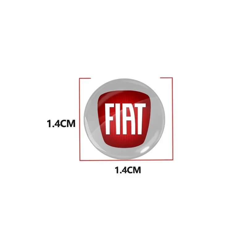 14mm Car Remote Key Fob Emblem Badge Radio button Sticker Replacement For Fiat Panda Bravo Punto Linea Croma Ducato Doblo