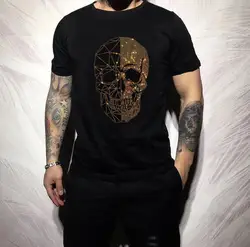 Designer Rhinestone  tshirt   Men Summer Fashion tshirt  drop shipping