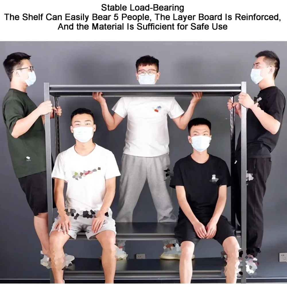 مجموعة أدوات أرفف الأسلاك لأنظمة التخزين الكمي، 30 عريضة × 24 عمقًا × 74 ارتفاعًا، سعة تحميل 600 رطل، هيكل من الفولاذ الكربوني #6