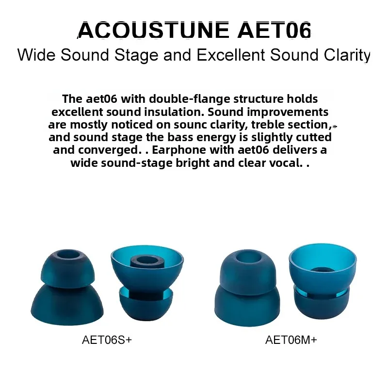 Acoustune AET06 eartips acoustune tips aet06a eartips double flange earbuds AET07/AET08/AET16 earpiece inear earphone accesories