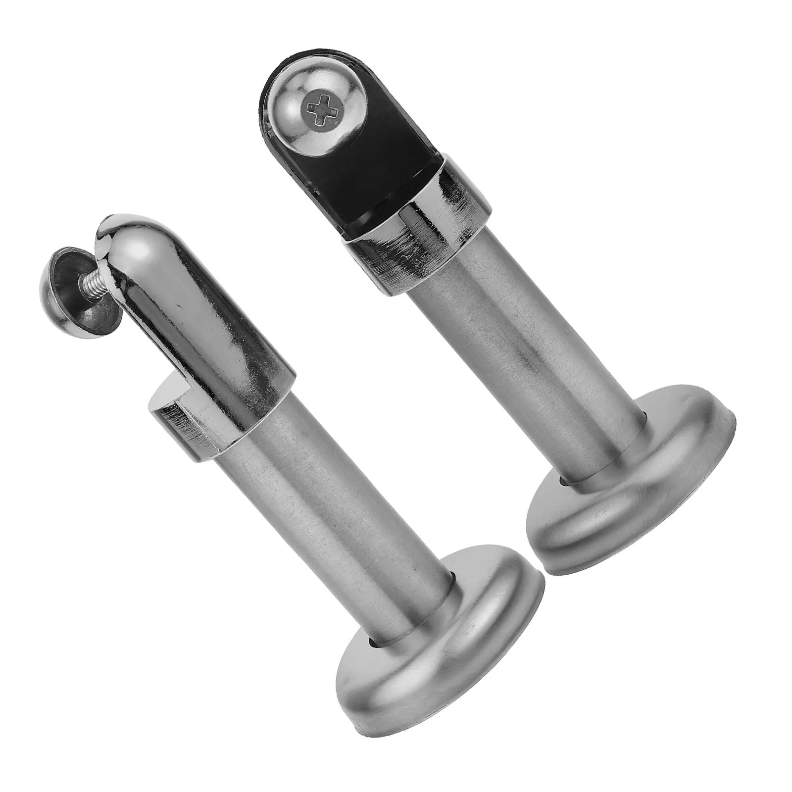 2Pcs Bathroom Stall Partition Pedestal Stainless Steel Support Brackets Adjustable Toilet Cubicle Leg Replacement Commercial