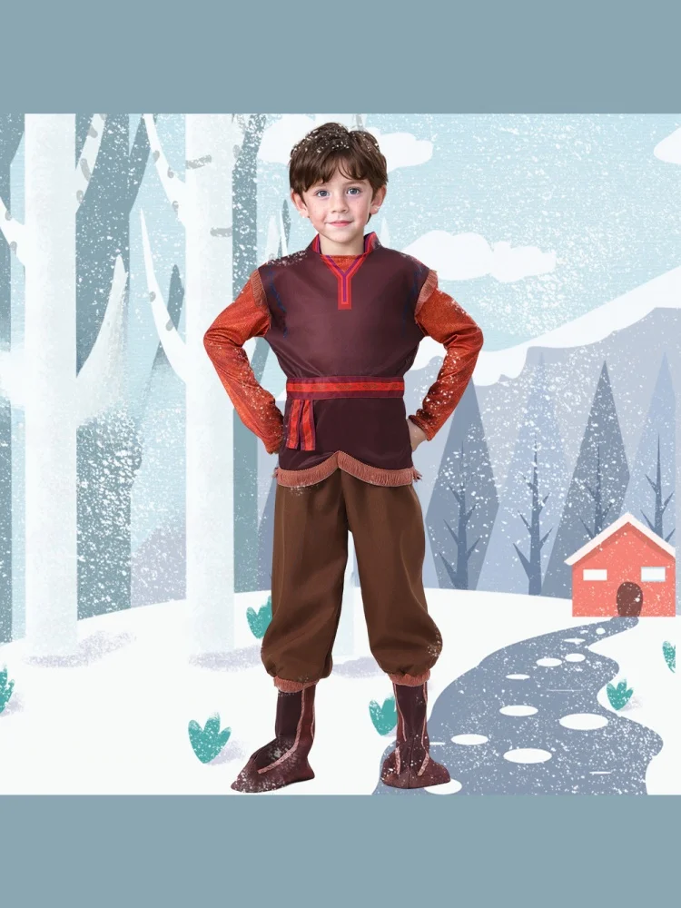 

Halloween Costume Christopher Ice King Children's Prince Dress up Clothes Polyester Material Suitable for Ages 17 And below