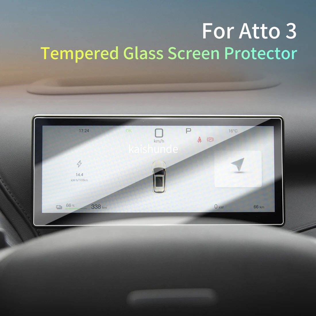 Car Stickers Meters Protector For 26 BYD Atto 3 Tempered Glass Protective Film Display Navigation Vehicle