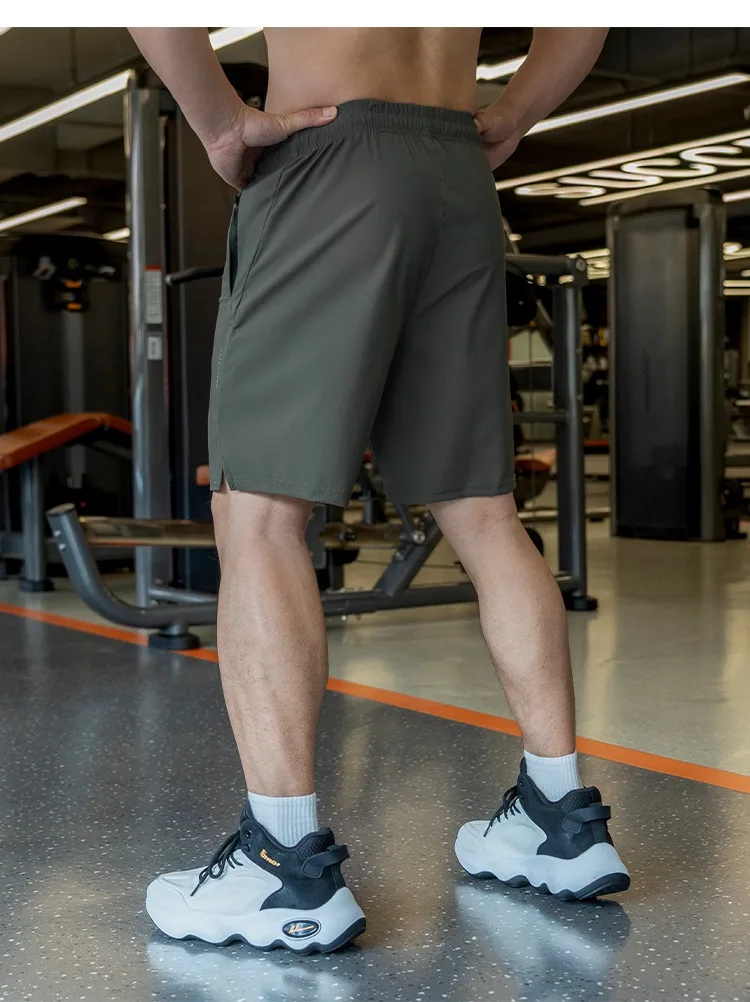Mens Shorts Light Weight Thin Elasticity Pants Running Squat Fitness Training GYM Quick-drying Drawstring Shorts Sweatpants