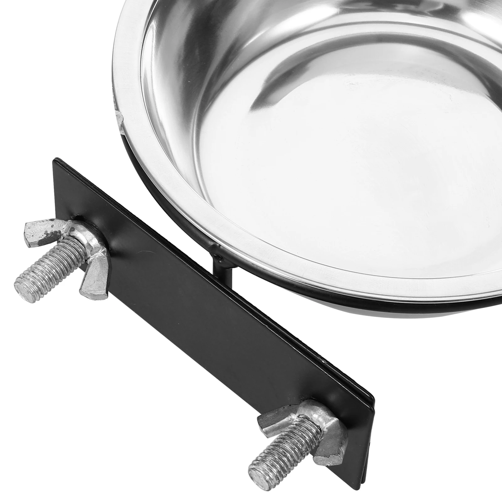 

Hanging Cat Bowl Stainless Steel Pet Feeder Dog Cage Bowl Black Medium Removable Food Water Portable Reusable Small Animals Pet