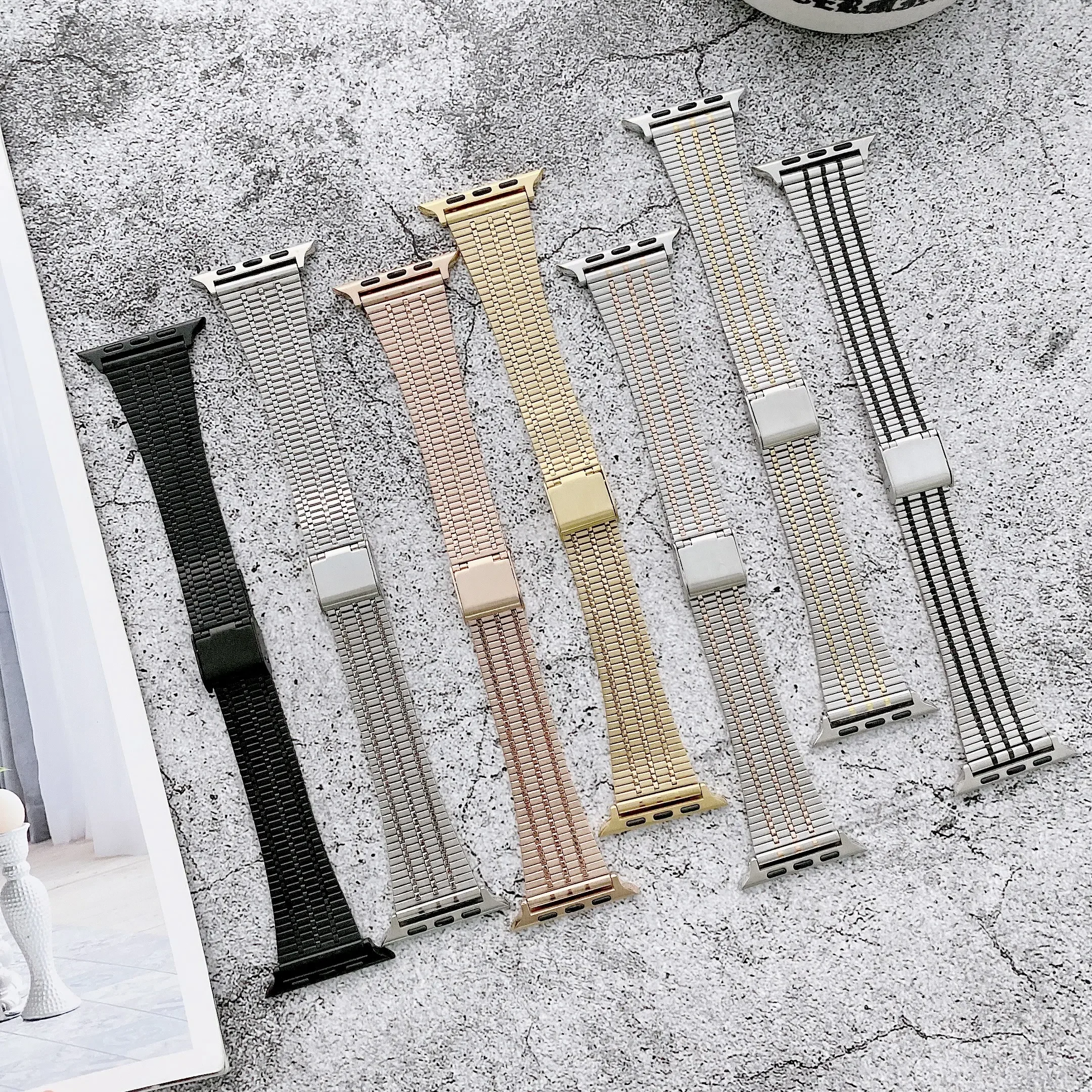 

metal Milanese Strap For Apple Watch 49mm 45mm 44mm 41mm 42mm 40mm 38mm Soft bracelet Band iWatch Ultra/2 9 8 7 6 5 4 3 SE Belt