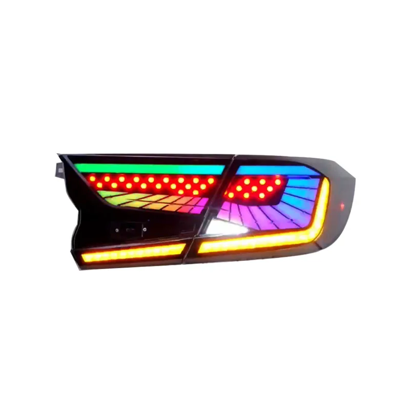 

Dk Motion Car Tail Lamp Rear Lamp RGB Tail Light LED Taillight Turn Signal Lamp For Honda Accord