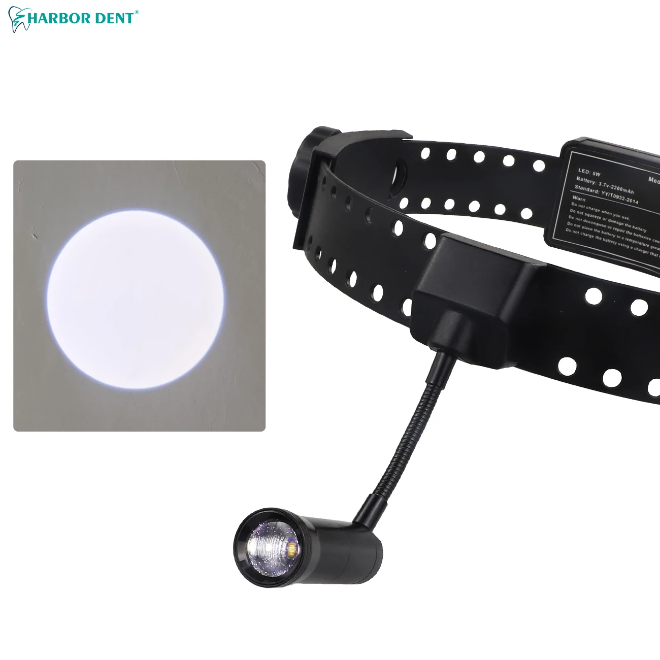 5W Wireless Ultra-Light LED High Brightness Dental Implant Surgical Plastic  Headband Medical Headlight