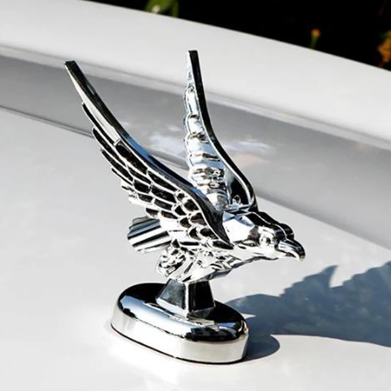 1PC Car Bonnet Front Hood Eagle Ornament Badge Auto Front Cover 3D Eagle Emblem Car Modification Accessories Exterior Decoration