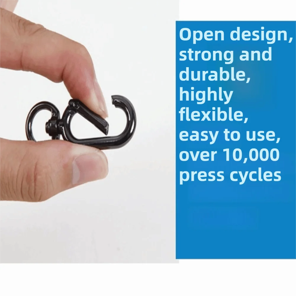 10Pcs 10 pcs Swivel Clasp Clips Zinc Alloy Swivel Clasp Metal Snap Hooks Metal Construction Spring Mechanism Spring Snap Hooks