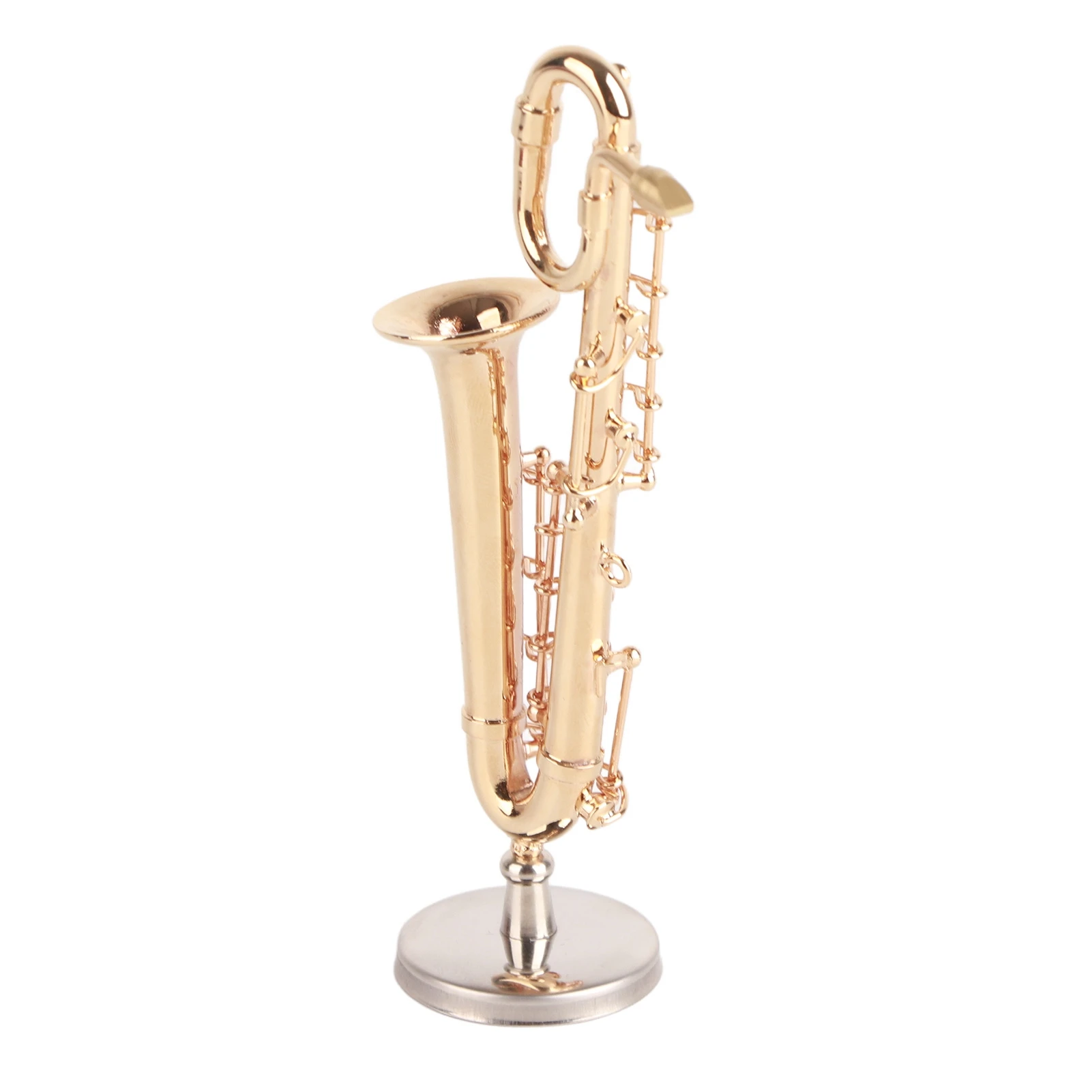 

Brass Miniature Saxophone Replica Mini Saxophone Model Musical Instrument Home Office Desktop Decoration