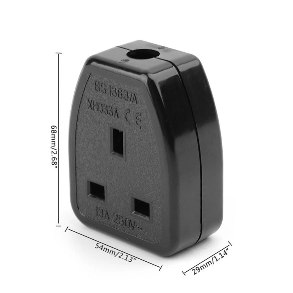 Singapore 13A 250V UK British Standard Female Socket Malaysia Power Adaptor Detachable Power Cord Cable Hong Kong Connector 033A