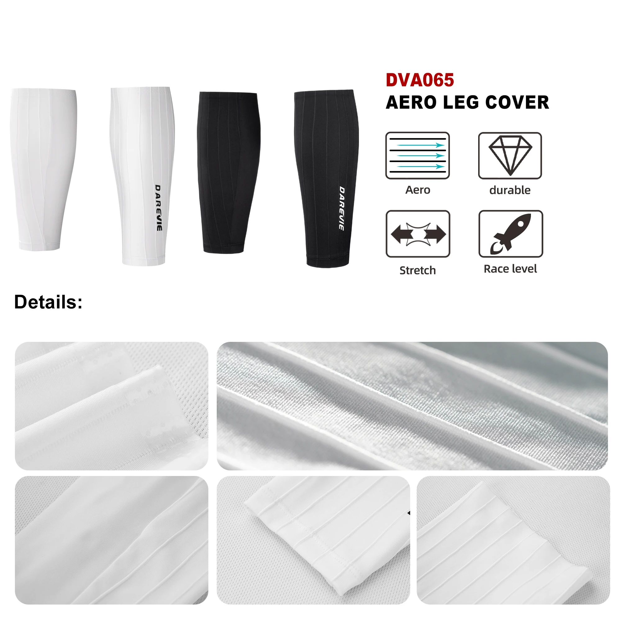DAREVIE AERO Cycling Calf Sleeve Reduce Wind Resistance Race Level Cycling Leg Sleeve Cycling Leg Warmer Aerodynamics High Speed