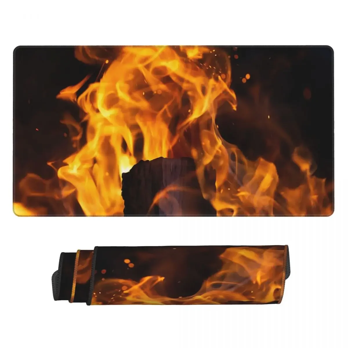 Large Mouse Pad Burning Fire With Sparks Gamer PC Laptop Mats Keyboard Carpet Computer Gaming Office Accessories Desk Mat