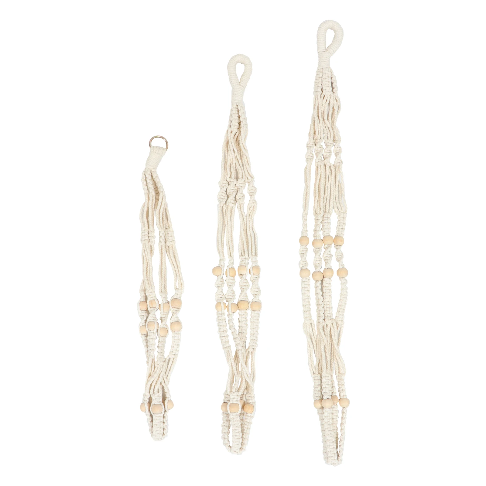 

Woven Plant Hangers Flowerpot Hanger 3 Sets Hanging Basket Wall Pendant Pots Nets Planter Pot String Bag Home Decor