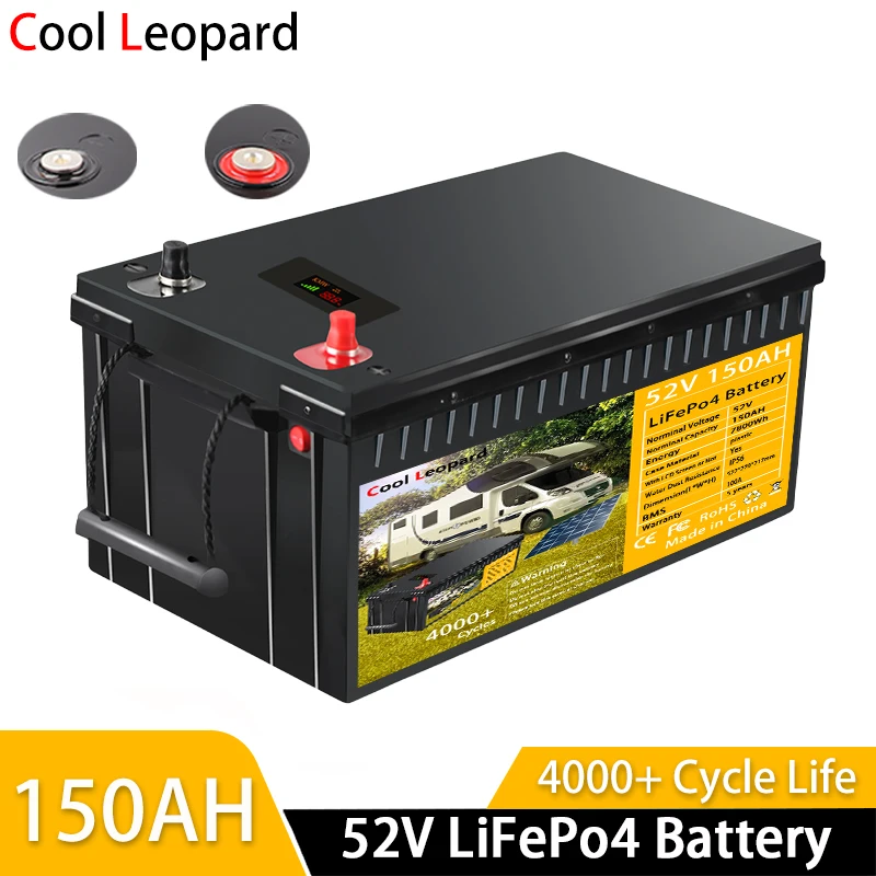 Lithium Iron Phosphate Solar Battery 52V 150Ah Suitable For Backup Batteries For Outdoor RVs, Off-Road Vehicles, Washing Machine