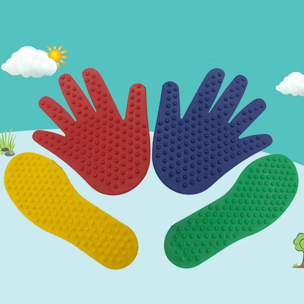 

1 Pair Handprint Patches Educational Supplies Coordination Training Decorative Kids Creative Gift Red