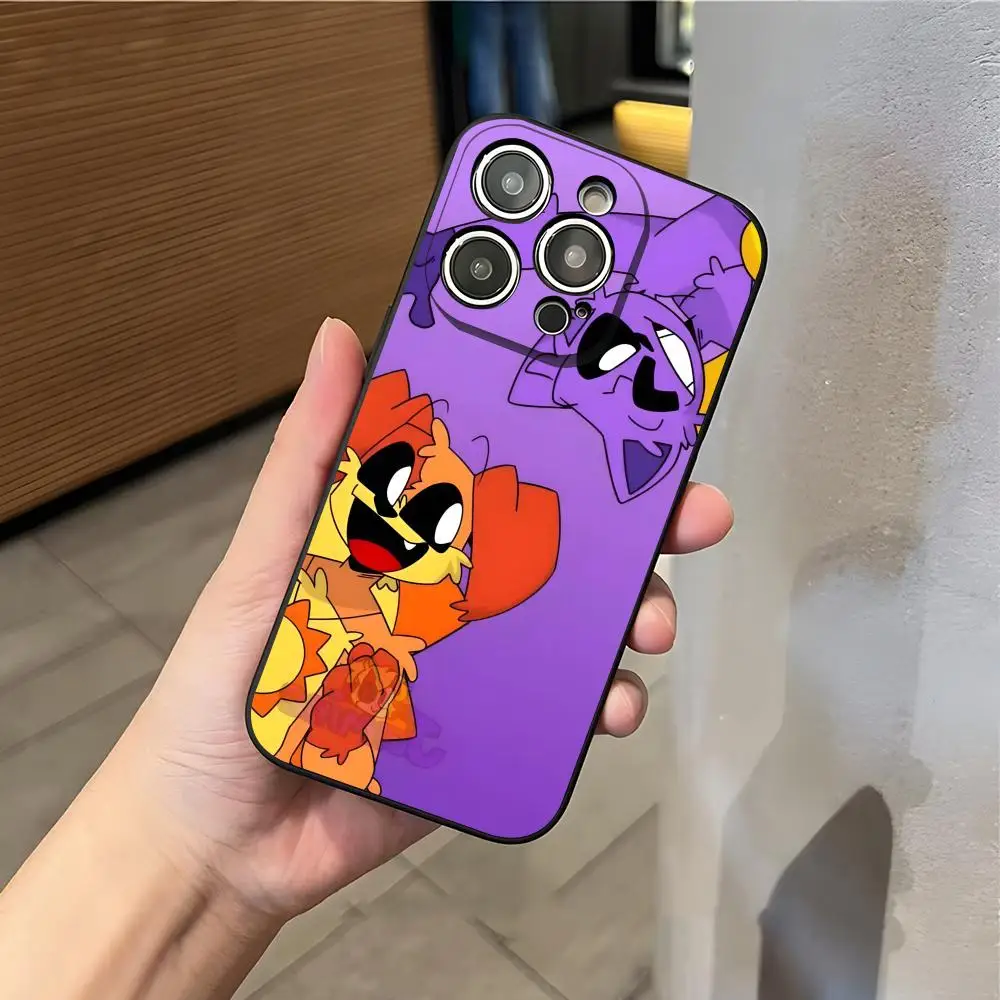 Catnap y Dogday funda de teléfono para IPhone 16 Pro Max 15 14 13 Mini 12 Pro 11 XS Max 7 8 Plus carcasa suave negra