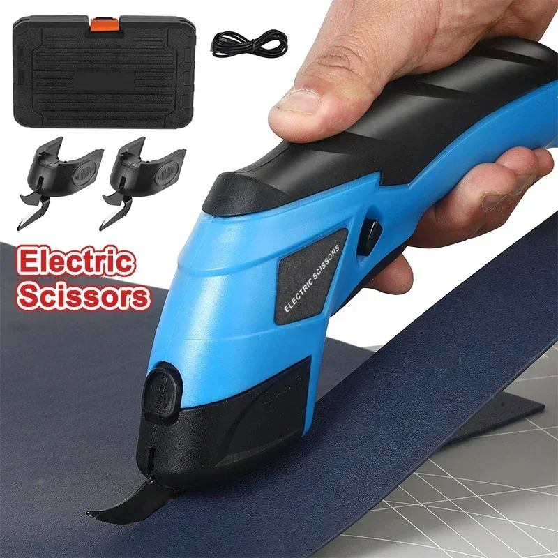 

Rechargeable Cordless Electric Scissors with Blades Powerful Shears Cutting Tool for Fabric Cardboard Carpet Leather Felt