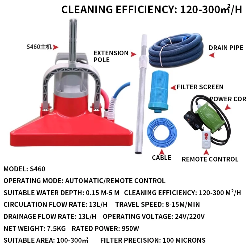 Pool Vacuum Cleaner Water Turtle High-Power Automatic Underwater Pool Vacuum Cleaner for Removing Leaves Outdoor(Customized)