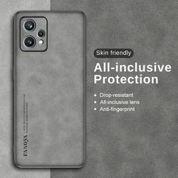 For Realme 9 Pro Plus 5G Lambskin Leather Soft TPU Frame Phone Cover Realmi 9 Pro 5G Realme 9i 4G Camera Protect Fundas Realme9