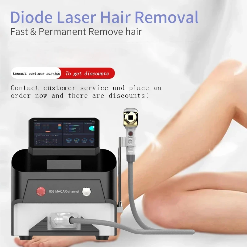 Portable 755 808 1064nm Triple Wavelengths Diode laser Diode Hair removal Machine  For Permanent Whitening Rejuvenation