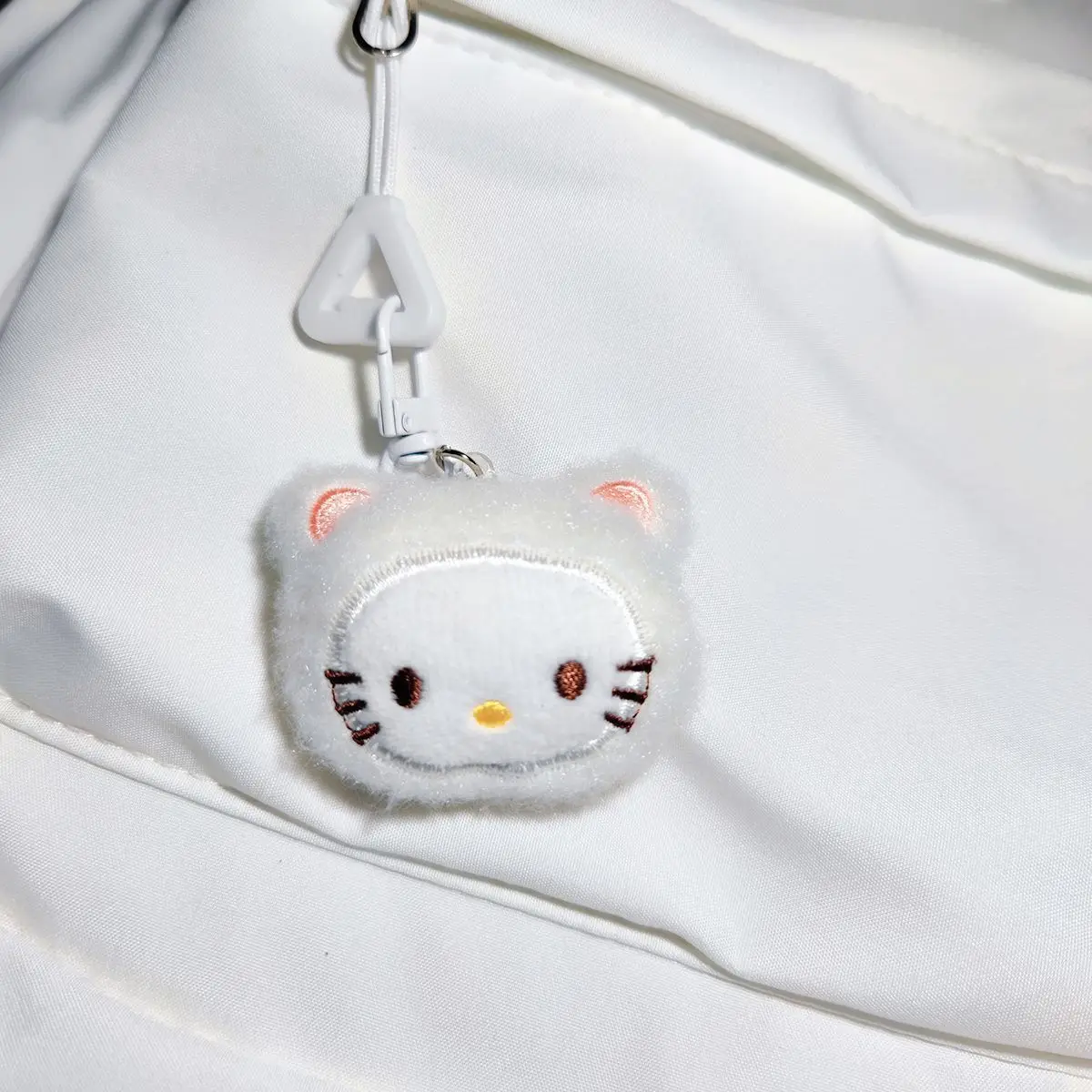 Kawaii Hellokitty دمى محشوة لينة سلاسل المفاتيح لطيف الكرتون أفخم المطرزة Keyrings هدايا حفلات عيد الميلاد للأصدقاء
