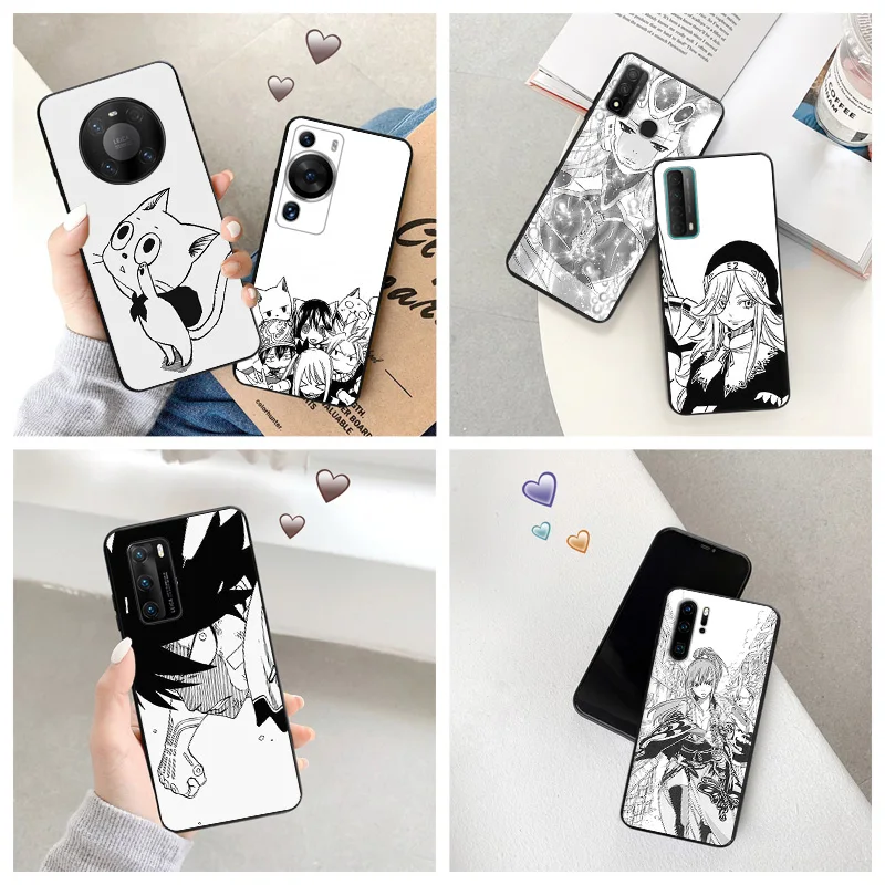 Funda de teléfono negra de silicona para Motorola G200 5G G30 G31 One Fusion Manga EDENS ZERO Huawei P40 P30 P20 P Smart iphone6