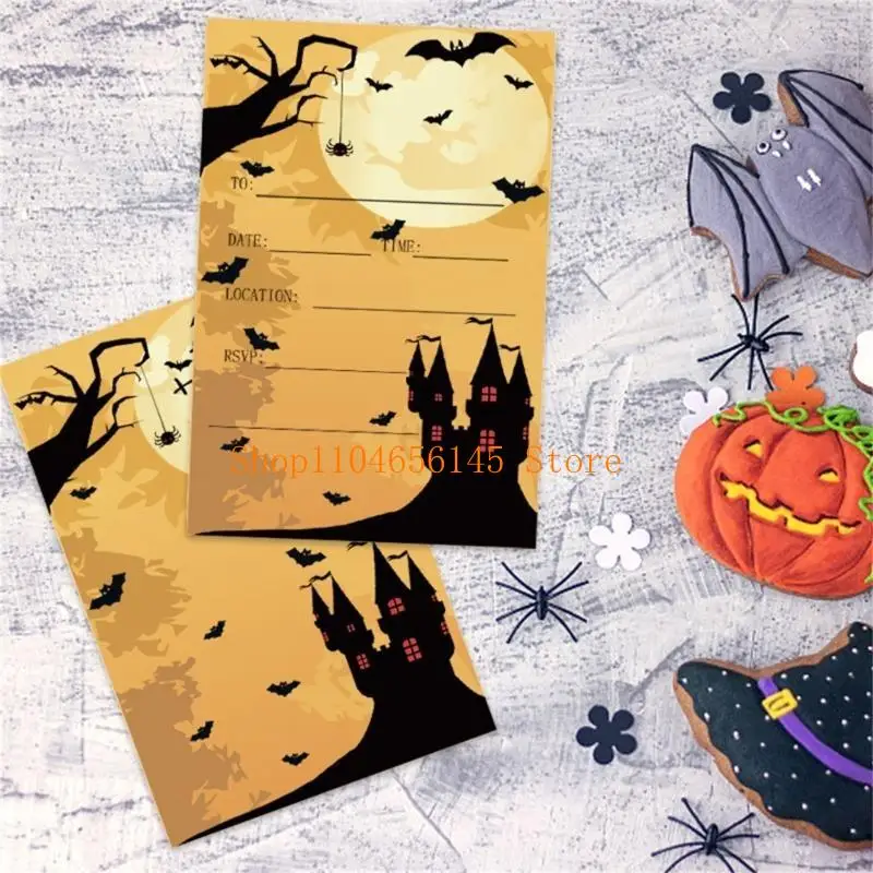 5asd 10Pieces Halloween Invitations Card 4x5Inch Party Invitation for Winter Holiday