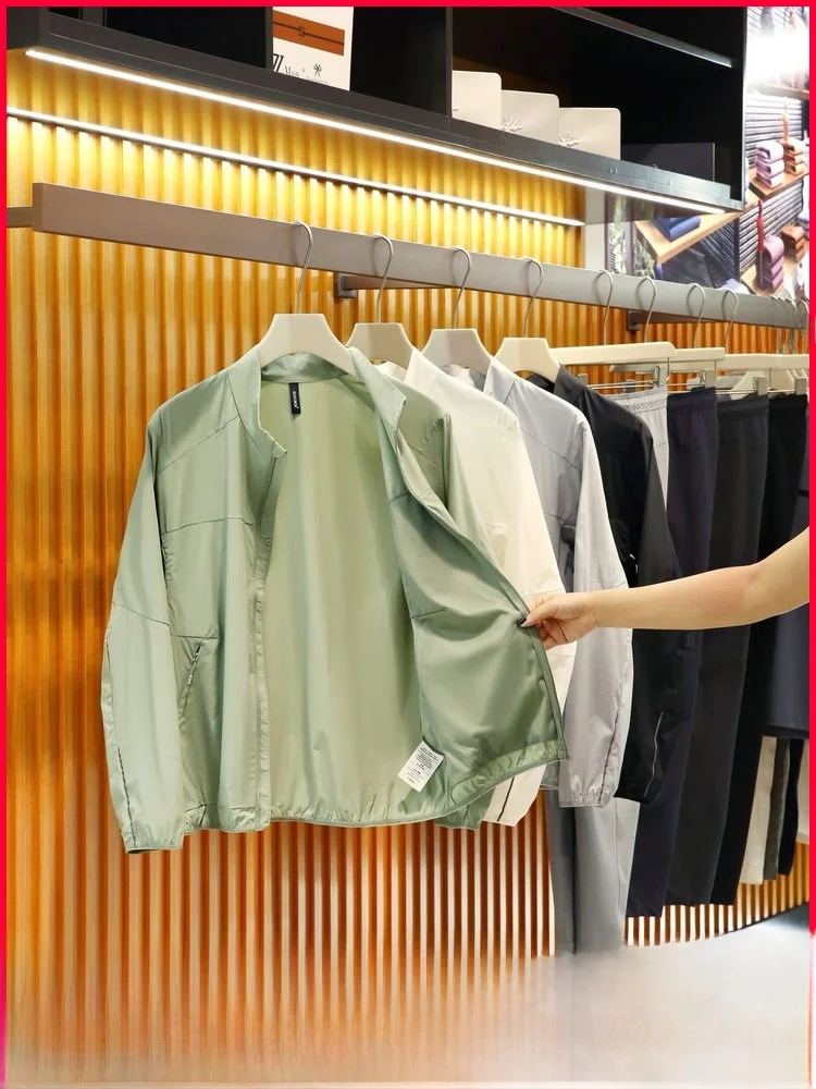 

Легкий дышащий воротник-стойка, солнцезащитный костюм для путешествий на открытом воздухе, мужской элитный облегающий свободный крой на молнии