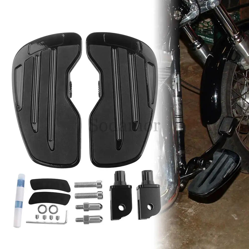 

Motorcycle Accessories Black Driver Footboard Rider Footpegs Footrests Black Fit for Harley Softail Low Rider S FXLRS 2020-2024