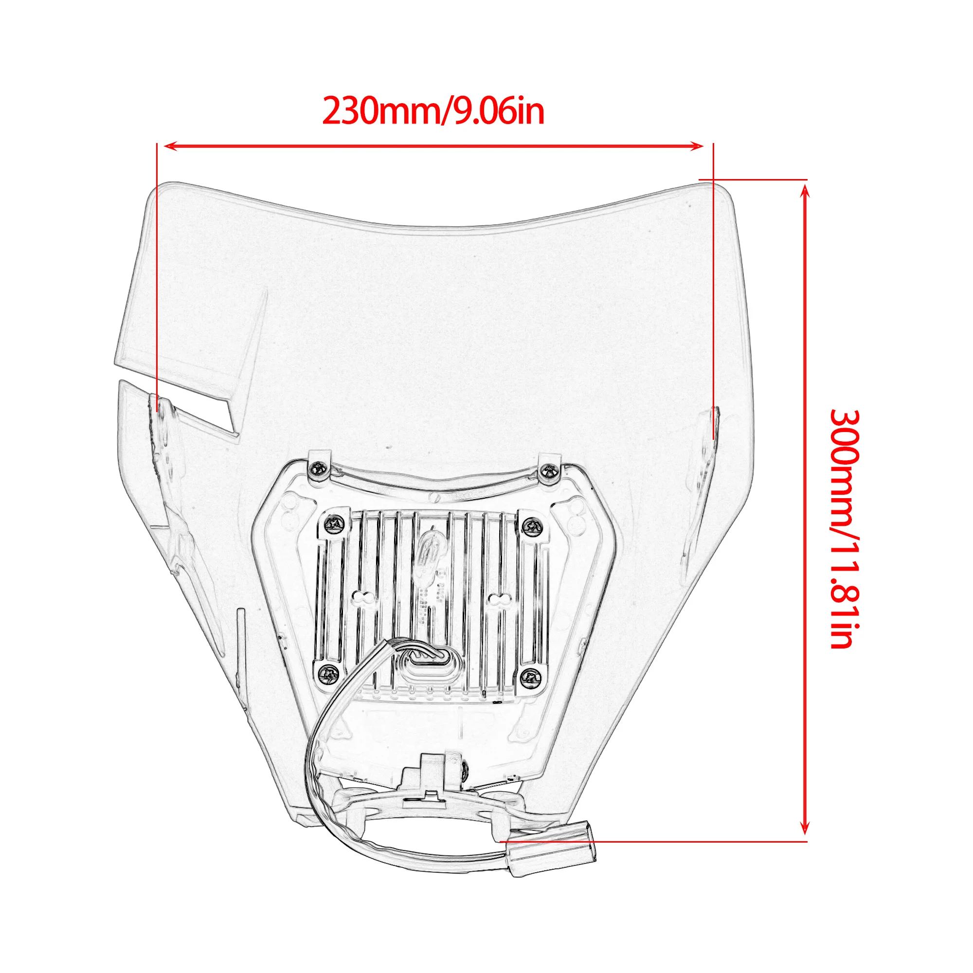 Enduro Motorcycle LED Headlight For KTM EXC XC SX SXF MX 150 250 300 450 2018-2023 DirtBike Supermoto Headlamp Fairing Modified - view 6