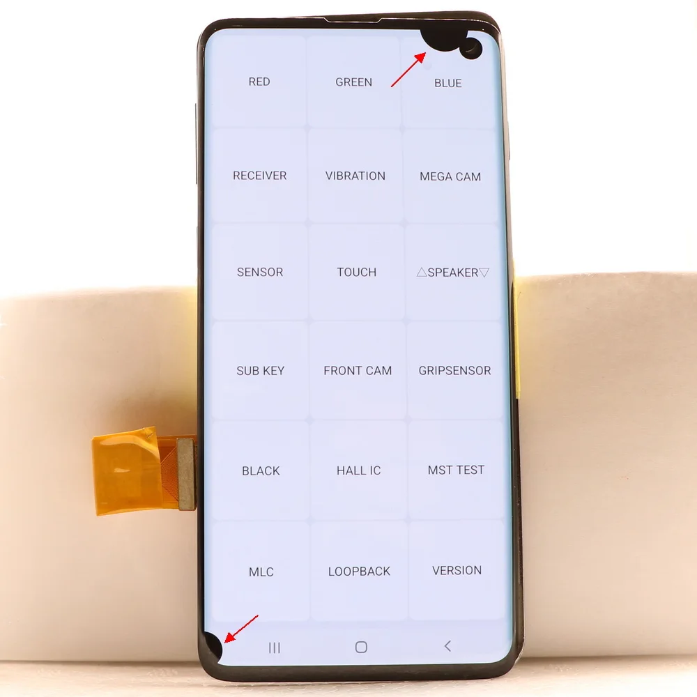 With defects AMOLED S10 LCD Screen For SAMSUNG Galaxy S10 G973U G973F LCD Display Touch Screen Digitizer Assembly Replacement