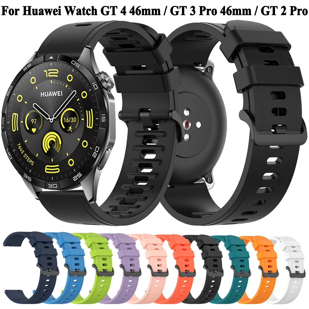 Correa de silicona para reloj, pulsera de 22mm para Huawei Watch GT 4 GT4, Huawei Watch 4 Pro GT2 Pro GT3 Pro GT 3 2, 46mm