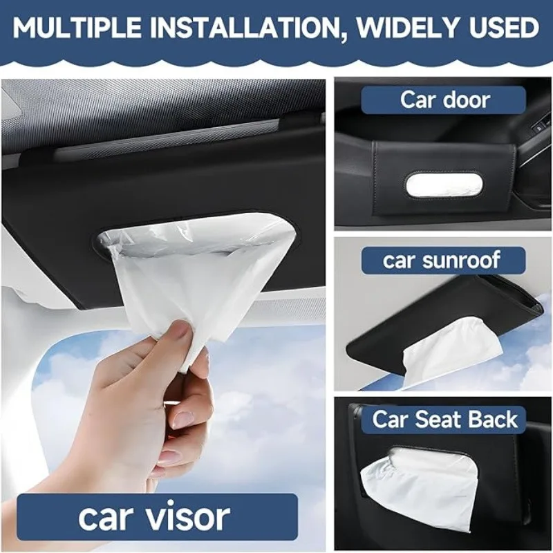 1 Pcs Car Tissue Box Towel Sets Car Sun Visor Tissue Box Holder Auto Interior Storage Decoration for BMW Car Accessories