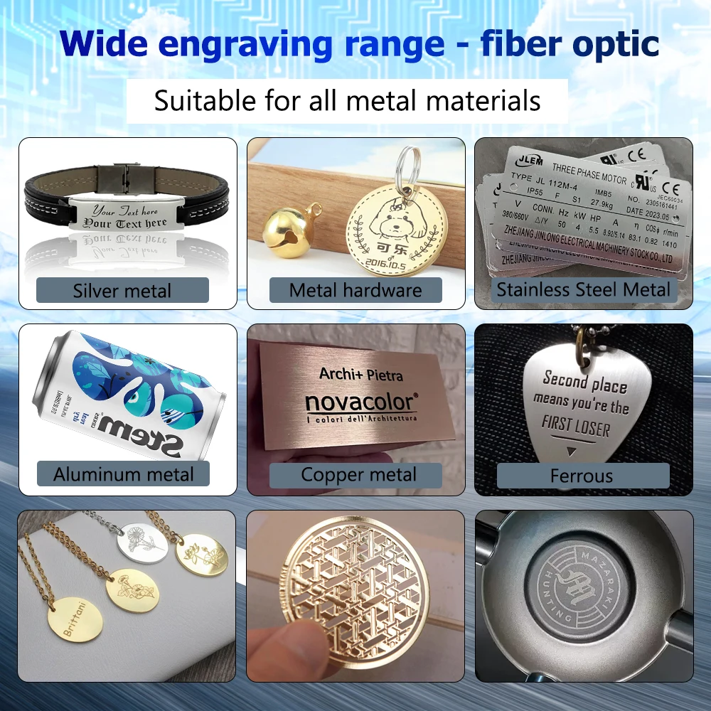 100w jpt mopa foco automático máquina de marcação a laser de fibra integrada gravador a laser de fibra de gravação profunda para suporte de metal lightburn