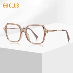 O-Q CLUB Simple Design Fashionable Large Frame Anti-Blue Light Glasses Women's Reading Glasses Customizable Prescription Eyewear
