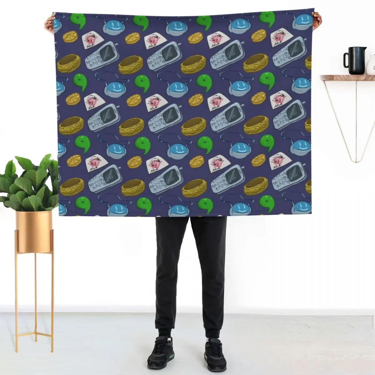 Ace Attorney Pattern Throw Blanket Summer Beddings manga Thermal Blankets For Bed halloween Picnic Blankets