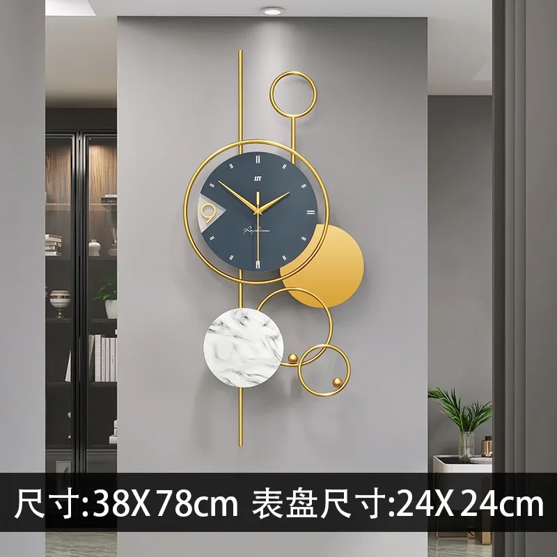 Luxury Design Modern Clock Wall Restaurant Clock Nordic Living Room Silent Aesthetic Art Mural Horloge Murale Wall Decor