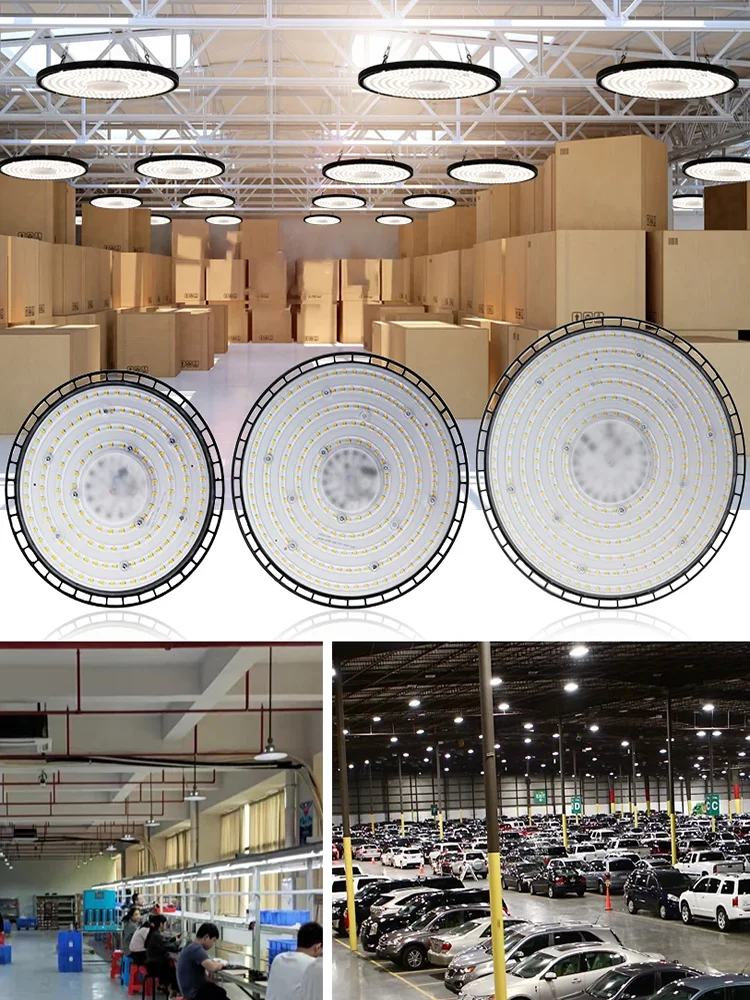 220V Super Heldere UFO LED Industriële Verlichting Garageverlichting 100W 150W 200W Hoogbouw Licht IP65 Waterdicht Voor Magazijn Fabriek - afbeelding 2