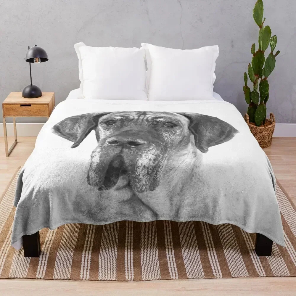 

Black and White Great Dane Throw Blanket Cute Thins Sofa Throw for babies Blankets
