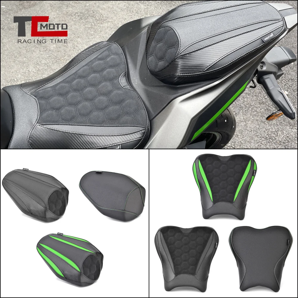 ZX4R ZX4RR Motorrad Vorderer Fahrer- und Hinterer Beifahrersitz Sitzkissen für Kawasaki Ninja ZX-4R ZX-4RR 2023 2024 2025