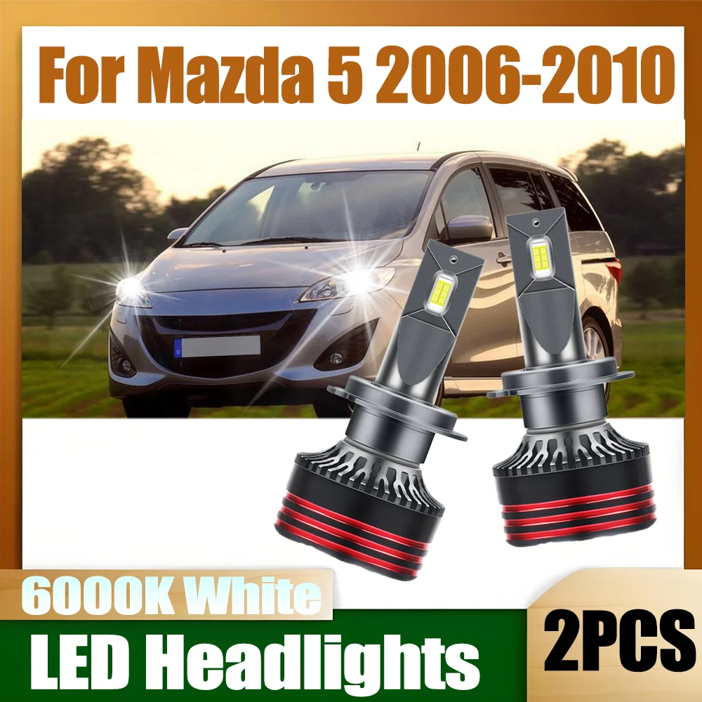 

2 шт., 150 Вт, автомобильные лампы для фар, 30000 лм, H7, светодиодные автомобильные фары, 6000K, белые, Plug and Play, 12 В, для Mazda 5 2006, 2007, 2008, 2009, 2010 гг.