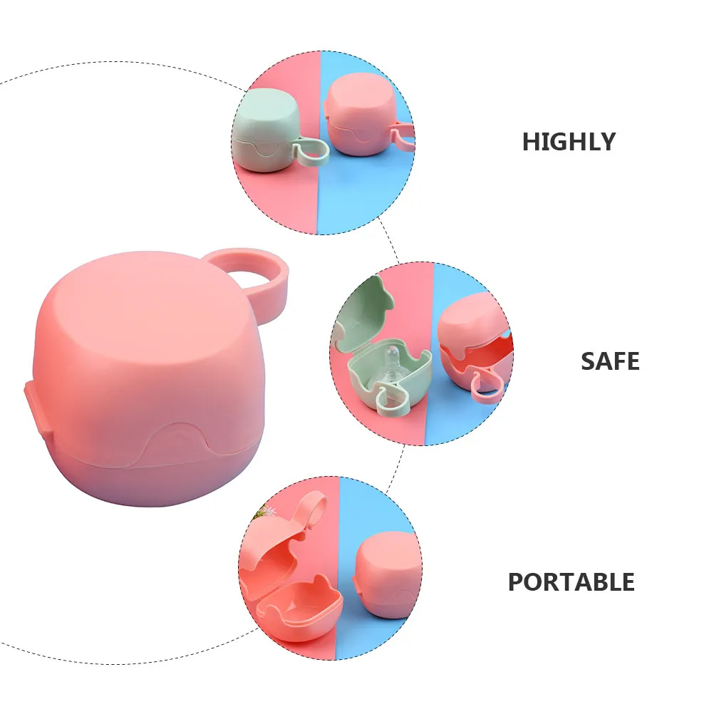 4Pcs Pacifier Container Box High Sealing Baby Soother Storage Travel Friendly Pacifier Protective Box
