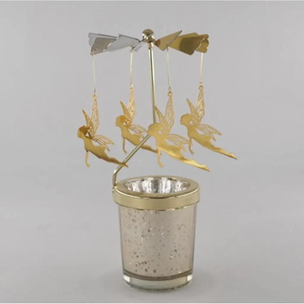 Rotary Candle Holder Stainless Steel DIY Tea Light Stand Modern Candlestick for Home Table Wedding Decoration