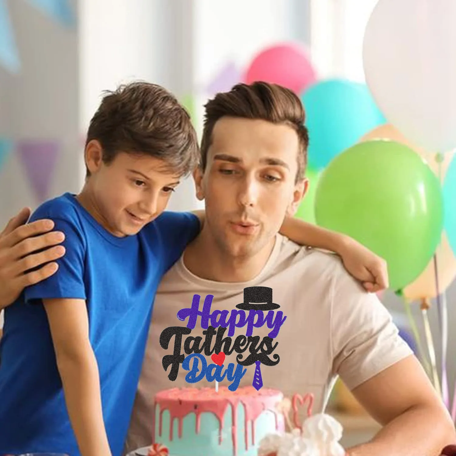 عيد الأب السعيد كعكة توبر شارب القلب قبعة التعادل أبي الملك عيد ميلاد كب كيك القبعات العالية الأسود الخبز لوازم الديكور Diy بها بنفسك