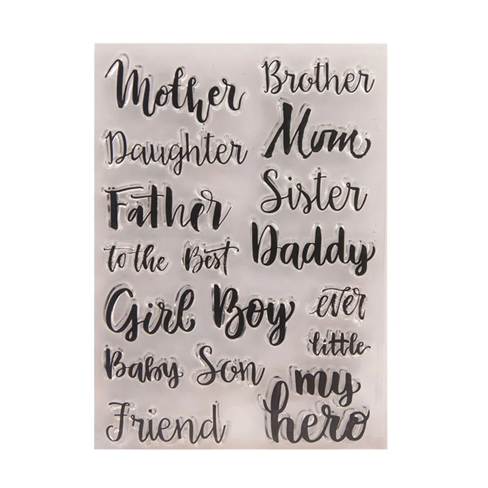 

Scrapbooking Transparent Seal Stamp Clear DIY Letter Silicone Stamps for Making Projects Notebooks Journals Cards Gifts