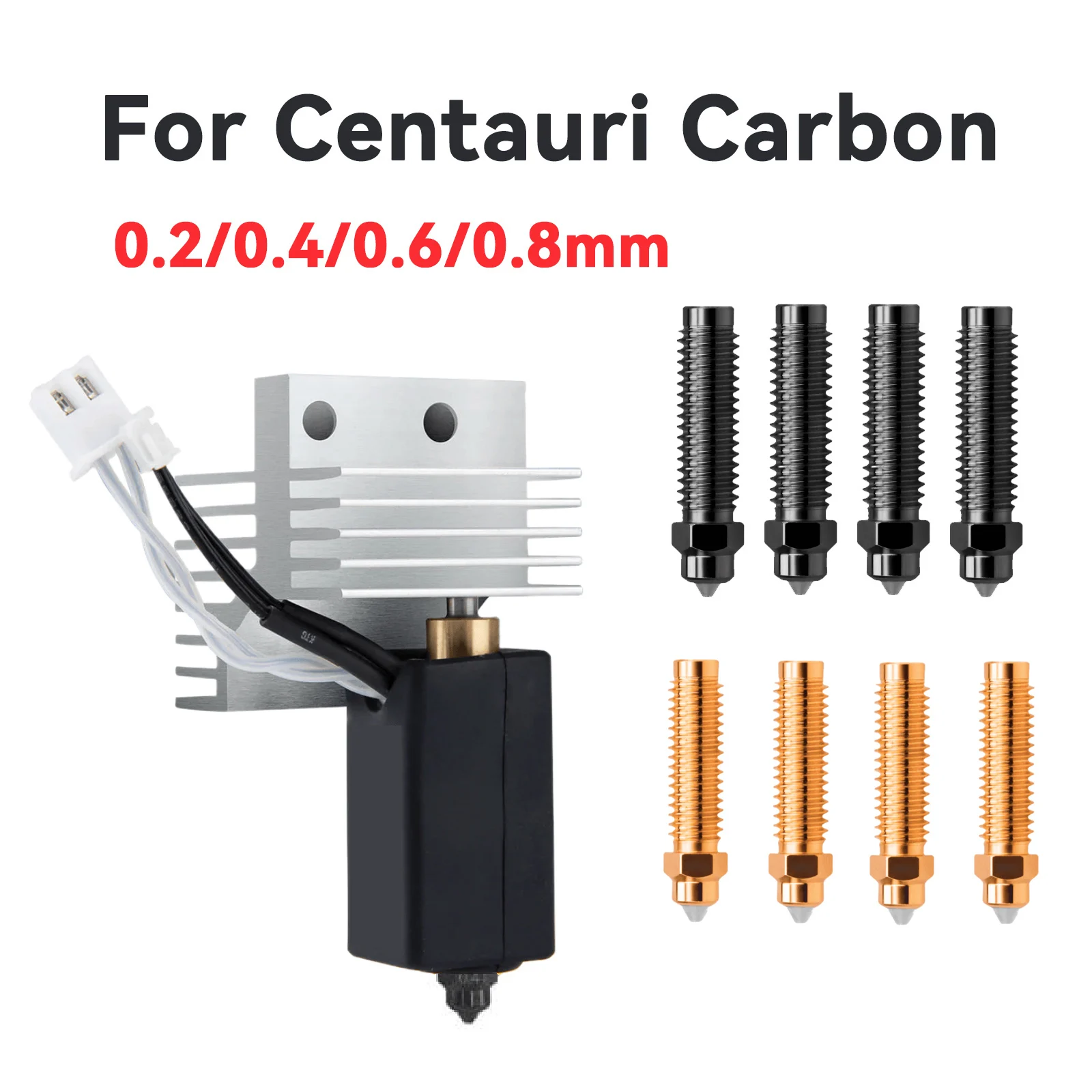 For Centauri Carbon Nozzle 3D Printer Extruder Hardened Nozzle 3D Printer Accessories For Elegoo Centauri Carbon/Centauri Nozzle
