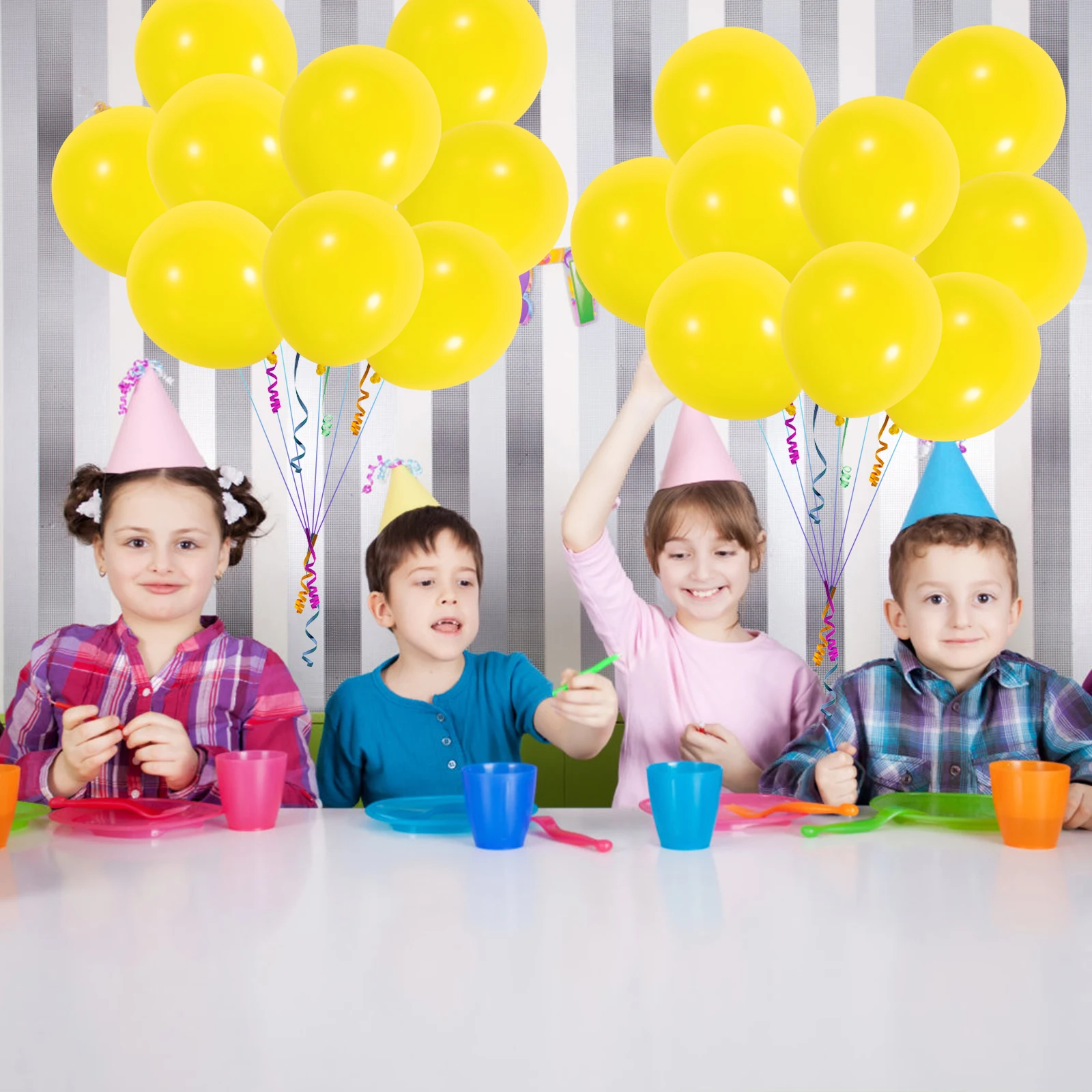 

100Pcs Birthday Party Balloons Yellow Latex for Wedding Decorations Wedding Balloon Set Party Supplies Festival Balloon