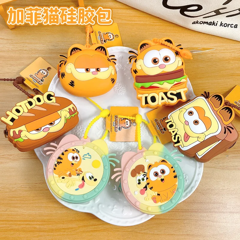 

Подлинная периферия аниме Гарфилд, силикагель, кошелек для монет, детский кошелек, сумка для ключей с мультяшными животными, сумка для наушников, детские игрушки, подарок